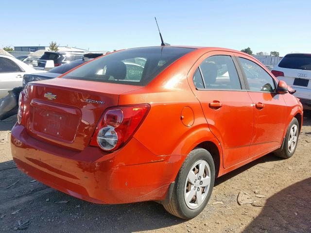 1G1JA5SH9D4182466 - 2013 CHEVROLET SONIC LS ORANGE photo 4
