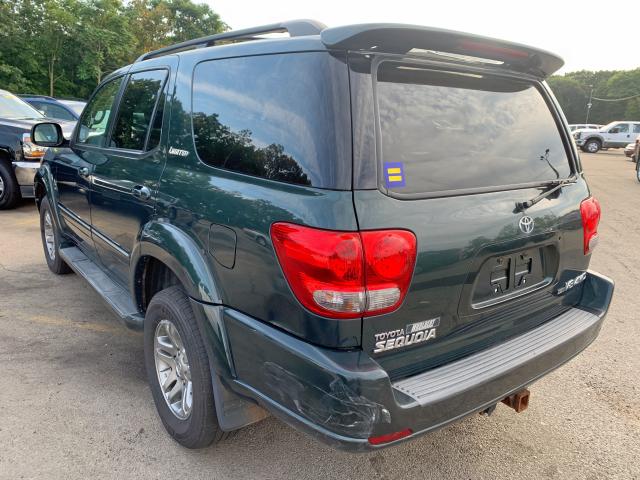 5TDBT48A77S290832 - 2007 TOYOTA SEQUOIA LI GREEN photo 3