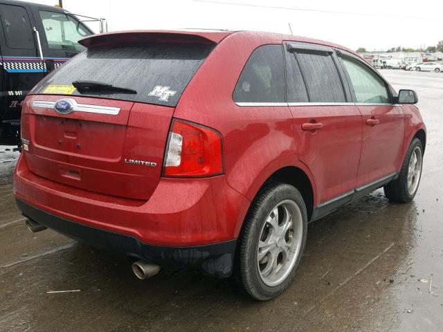 2FMDK3KC3BBB13460 - 2011 FORD EDGE LIMIT RED photo 4