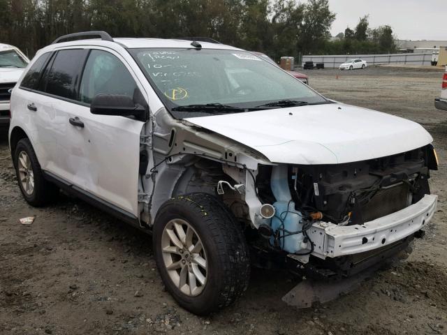 2FMDK3GC1EBB20758 - 2014 FORD EDGE SE WHITE photo 1