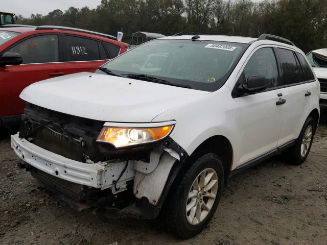 2FMDK3GC1EBB20758 - 2014 FORD EDGE SE WHITE photo 2