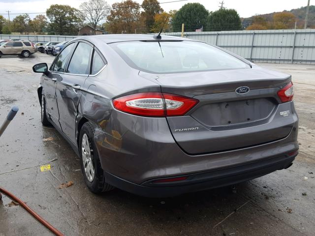 1FA6P0G73E5357374 - 2014 FORD FUSION S CHARCOAL photo 3