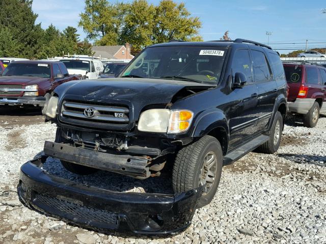 5TDBT48A43S149372 - 2003 TOYOTA SEQUOIA LI BLACK photo 2