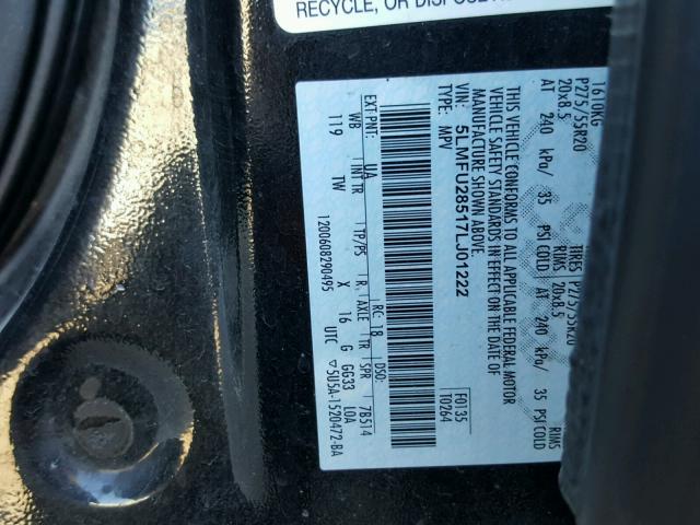 5LMFU28517LJ01222 - 2007 LINCOLN NAVIGATOR 黑色 照片 10