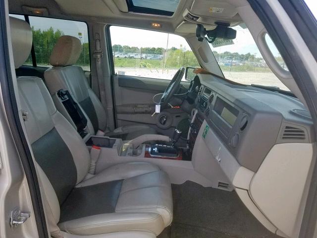 1J8HG58P57C672523 - 2007 JEEP COMMANDER BEIGE photo 5