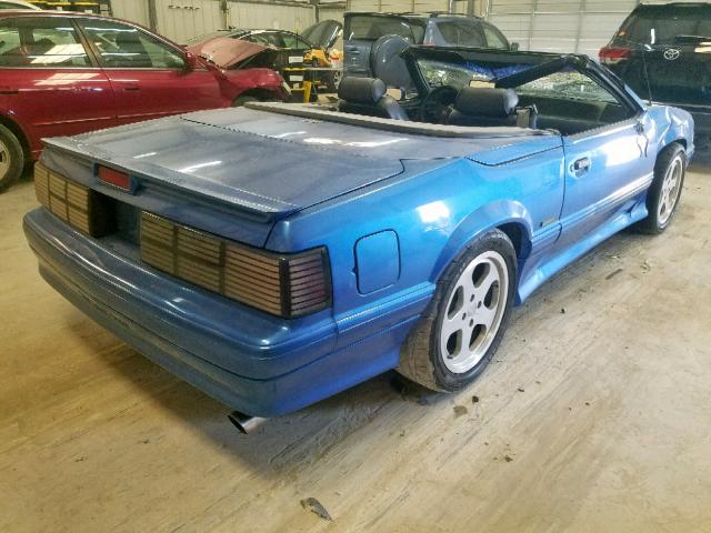 1FABP40E9KF179555 - 1989 FORD MUSTANG LX BLUE photo 4