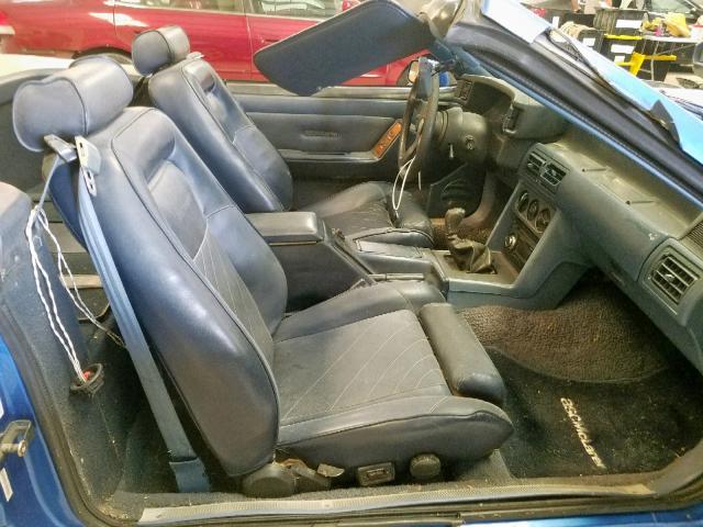 1FABP40E9KF179555 - 1989 FORD MUSTANG LX BLUE photo 5