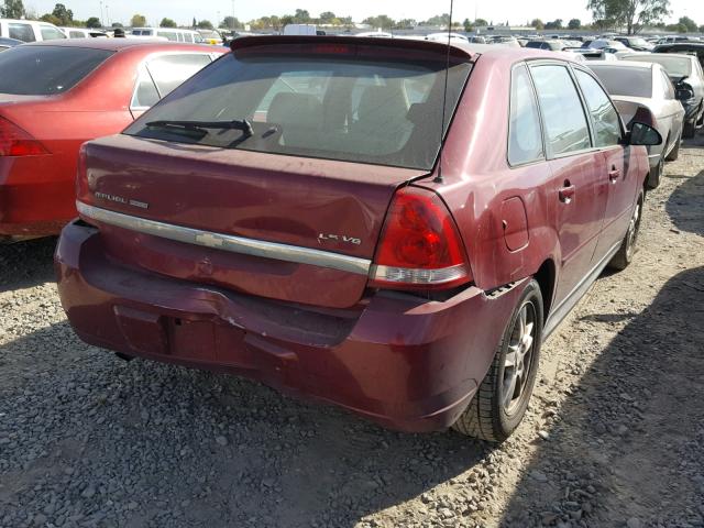 1G1ZT62815F133609 - 2005 CHEVROLET MALIBU MAX ბურგუნდია ფოტო 4