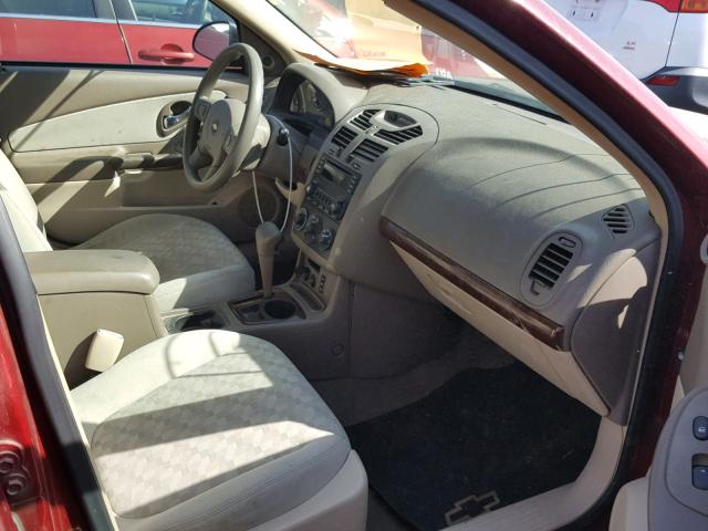 1G1ZT62815F133609 - 2005 CHEVROLET MALIBU MAX ბურგუნდია ფოტო 5