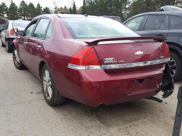 2G1WU583081326528 - 2008 CHEVROLET IMPALA LTZ MAROON photo 3