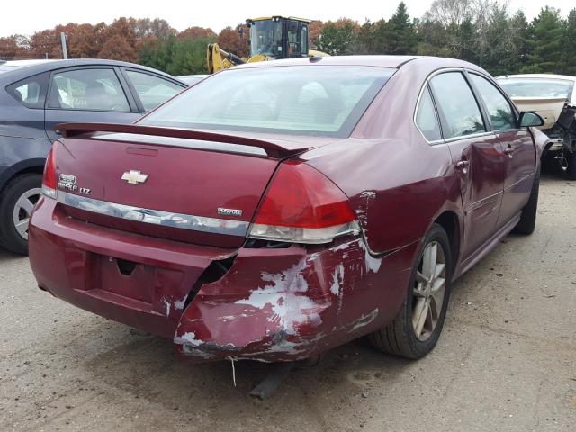 2G1WU583081326528 - 2008 CHEVROLET IMPALA LTZ MAROON photo 4