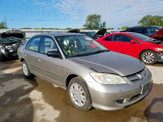 2HGES16564H615938 - 2004 HONDA CIVIC LX GRAY photo 1