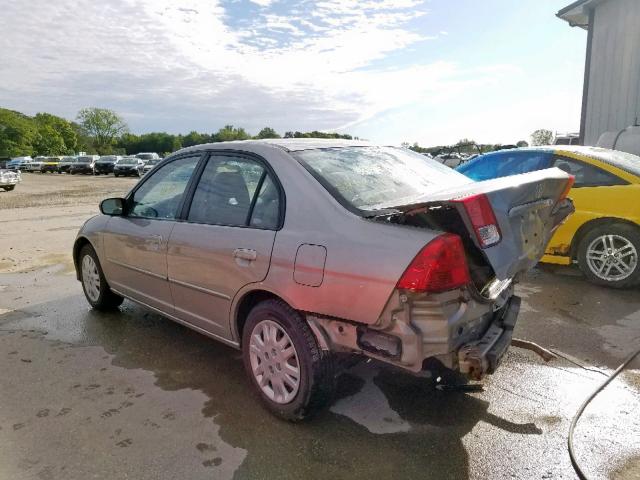 2HGES16564H615938 - 2004 HONDA CIVIC LX GRAY photo 3