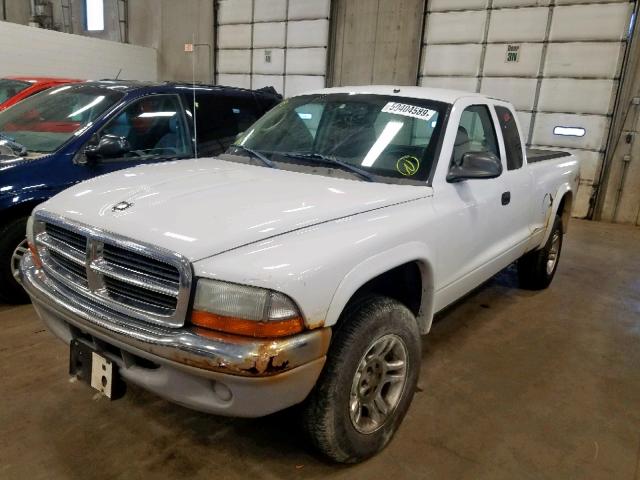 1D7HG42K14S616715 - 2004 DODGE DAKOTA SLT WHITE photo 2