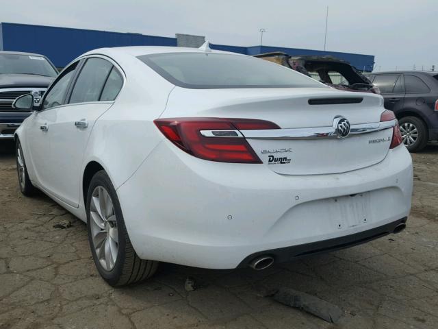 2G4GN5EX6E9167278 - 2014 BUICK REGAL PREM WHITE photo 3