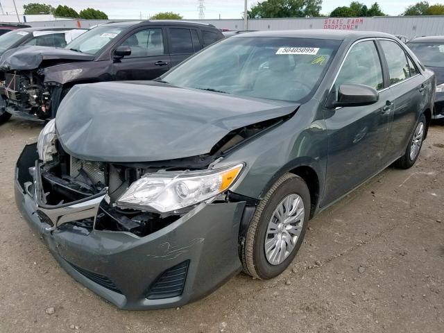 4T4BF1FK9CR167557 - 2012 TOYOTA CAMRY BASE GREEN photo 2
