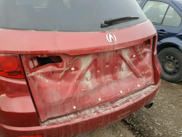 5J8TB18217A801044 - 2007 ACURA RDX RED photo 9