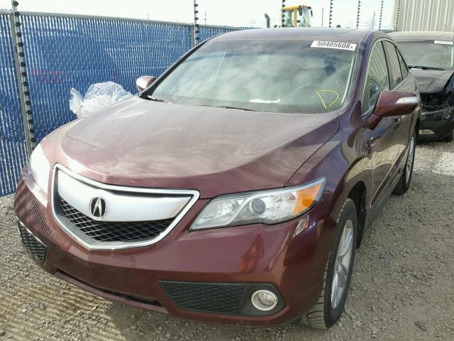 5J8TB4H32DL802228 - 2013 ACURA RDX BASE BURGUNDY photo 2