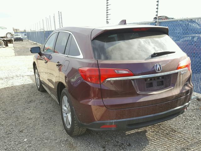 5J8TB4H32DL802228 - 2013 ACURA RDX BASE BURGUNDY photo 3