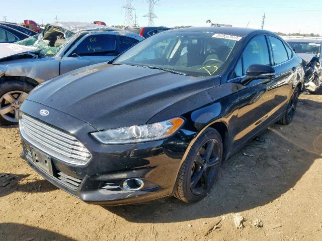 3FA6P0T91GR238293 - 2016 FORD FUSION SE BLACK photo 2