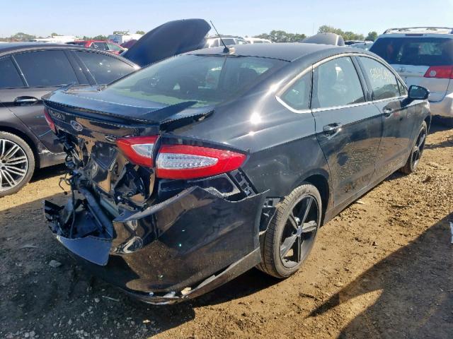 3FA6P0T91GR238293 - 2016 FORD FUSION SE BLACK photo 4