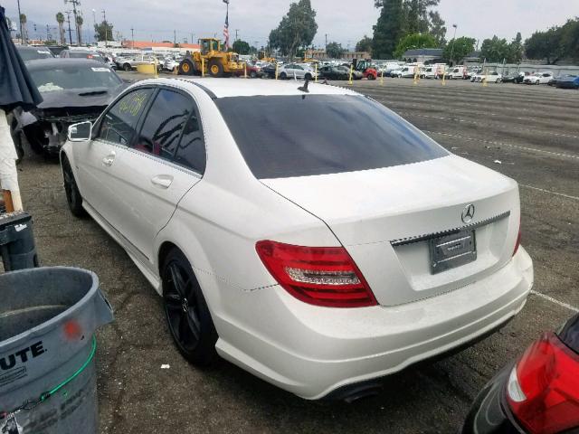 WDDGF4HB7CR222020 - 2012 MERCEDES-BENZ C 250 WHITE photo 3