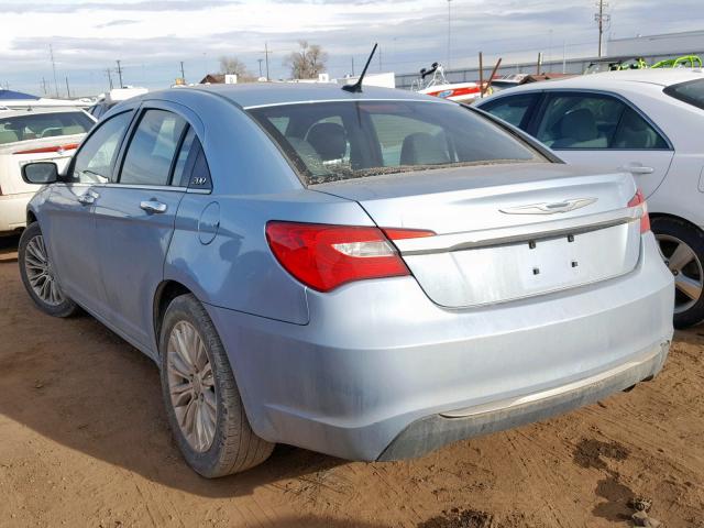 1C3CCBCB2CN263227 - 2012 CHRYSLER 200 LIMITE BLUE photo 3