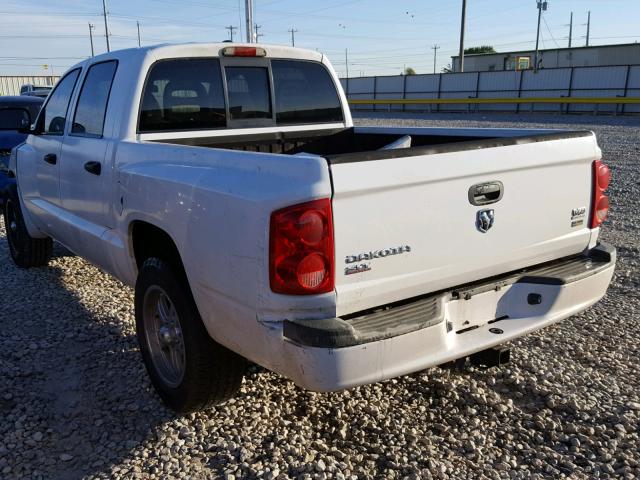 1D7HE48P37S209718 - 2007 DODGE DAKOTA QUA WHITE photo 3