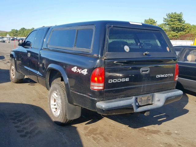 1D7HG32X33S122702 - 2003 DODGE DAKOTA SPO BLACK photo 3