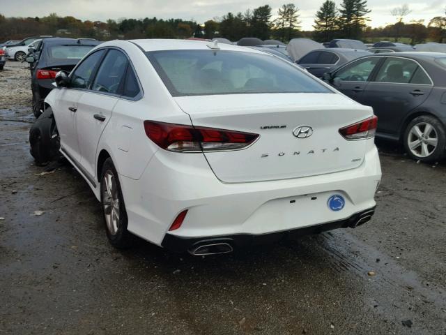 5NPE34AF1JH638186 - 2018 HYUNDAI SONATA SPO WHITE photo 3