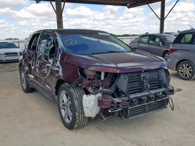 2FMPK4K96HBB46498 - 2017 FORD EDGE TITAN MAROON photo 1