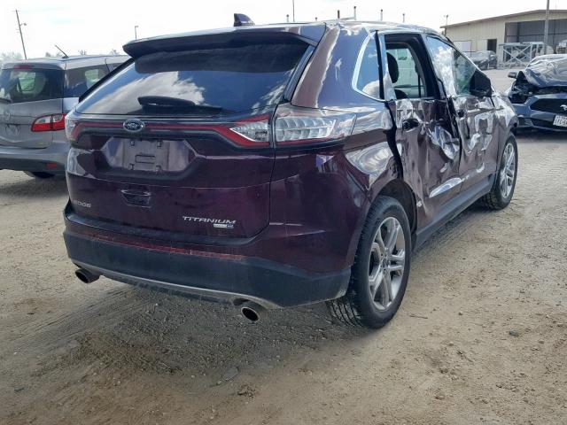 2FMPK4K96HBB46498 - 2017 FORD EDGE TITAN MAROON photo 4