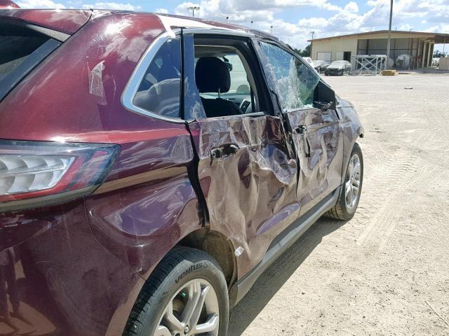 2FMPK4K96HBB46498 - 2017 FORD EDGE TITAN MAROON photo 9