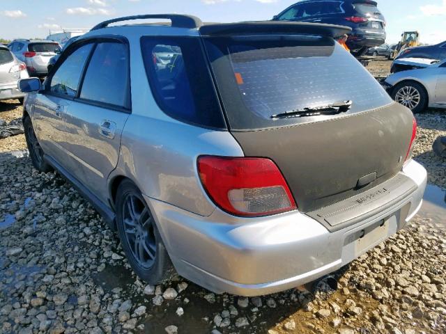 JF1GG29673G810319 - 2003 SUBARU IMPREZA WR SILVER photo 3