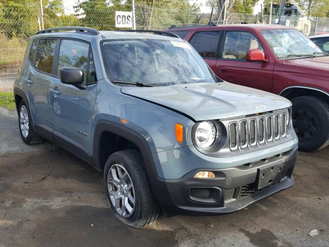 ZACCJBAB0JPJ22033 - 2018 JEEP RENEGADE S GRAY photo 1