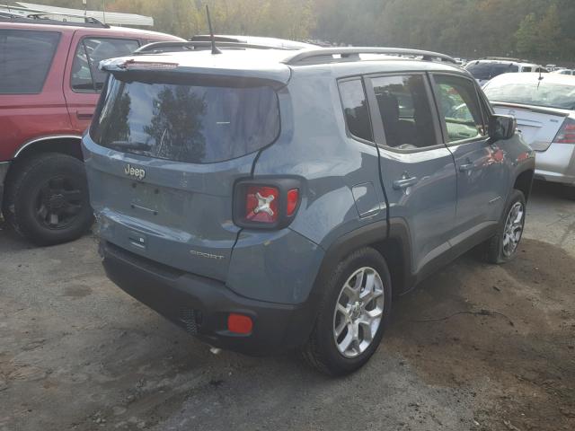 ZACCJBAB0JPJ22033 - 2018 JEEP RENEGADE S GRAY photo 4