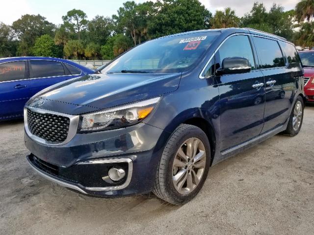 KNDME5C17G6182453 - 2016 KIA SEDONA SXL GRAY photo 2