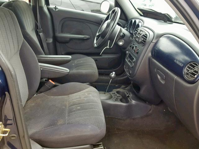 3C4FY48B05T591280 - 2005 CHRYSLER PT CRUISER BLUE photo 5