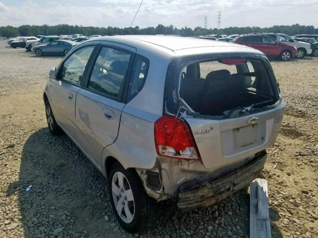 KL1TD66607B745742 - 2007 CHEVROLET AVEO BASE Күміс фото 3