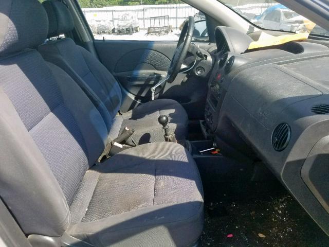 KL1TD66607B745742 - 2007 CHEVROLET AVEO BASE Күміс фото 5