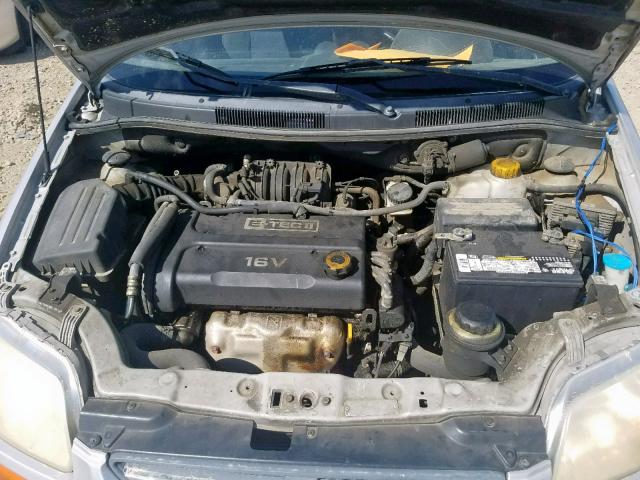 KL1TD66607B745742 - 2007 CHEVROLET AVEO BASE Күміс фото 7