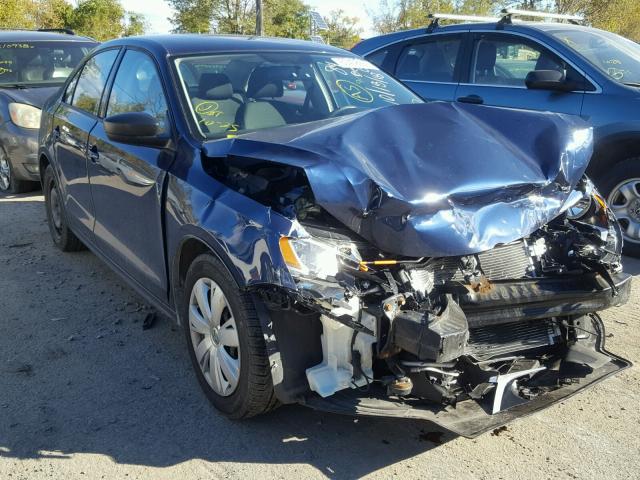 3VW2K7AJ4CM398475 - 2012 VOLKSWAGEN JETTA BASE Կապույտ լուսանկար 1