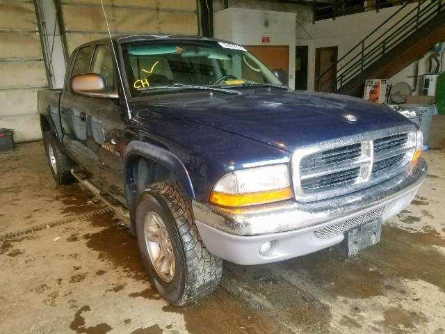 1B7HG2AN11S296754 - 2001 DODGE DAKOTA QUA BLUE photo 1