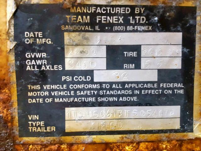 1T9U50617TS054176 - 1996 MISC GENERATOR Beyaz fotoğraf 10