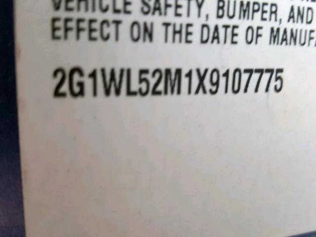 2G1WL52M1X9107775 - 1999 CHEVROLET LUMINA BAS ლურჯი ფოტო 10