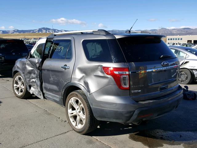 1FMHK8F84BGA68560 - 2011 FORD EXPLORER L GRAY photo 3