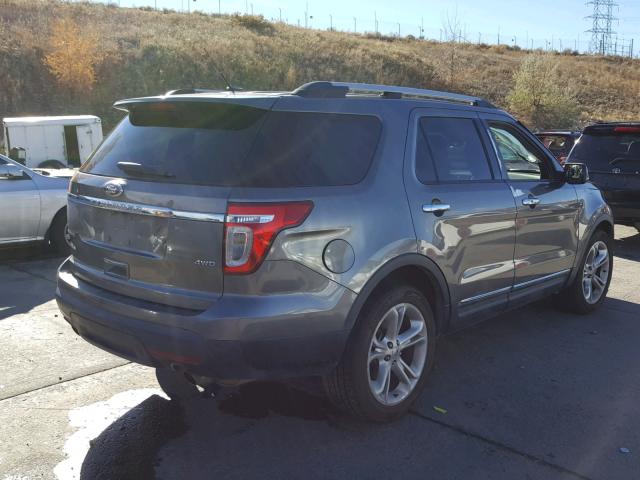 1FMHK8F84BGA68560 - 2011 FORD EXPLORER L GRAY photo 4