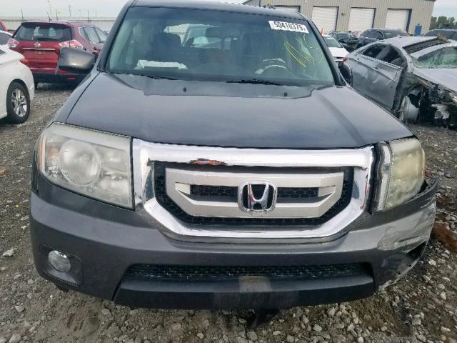 5FNYF4H77BB029137 - 2011 HONDA PILOT EXLN GRAY photo 7