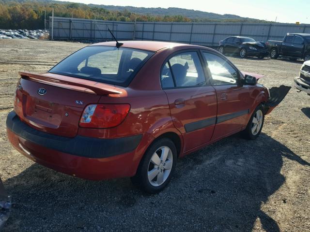 KNADE223196554824 - 2009 KIA RIO BASE RED photo 4