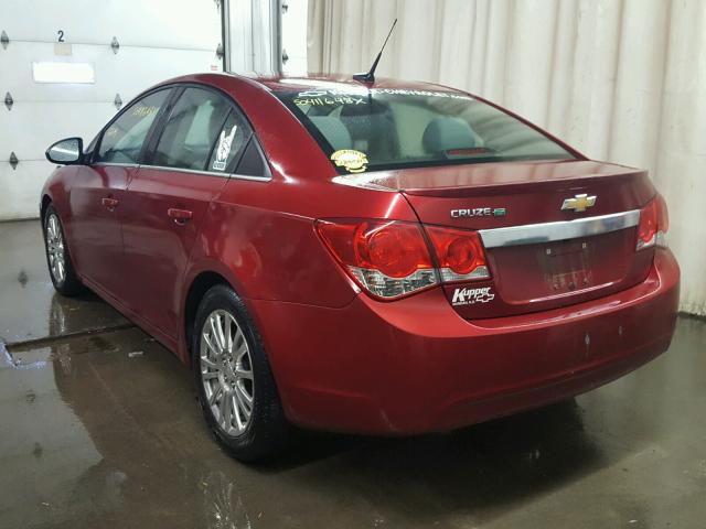 1G1PH5SB7D7138806 - 2013 CHEVROLET CRUZE ECO RED photo 3